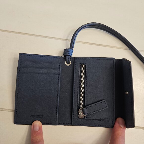 Jacquemus Navy "Le Porte" Leather Wallet/Card Holder - Picture 5 of 7